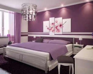 Фиолетовый цвет в интерьере