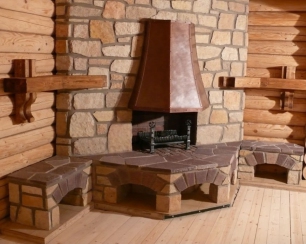 Установка камина в деревянном доме