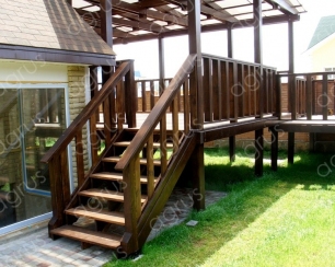 Лестница для террасы своими руками