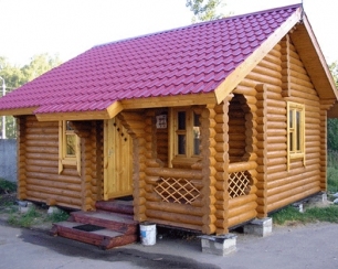 Основные этапы сооружения бань из оцилиндрованного бревна