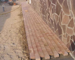Особенности отмостки из брусчатки