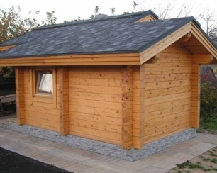 Как собрать баню из бруса