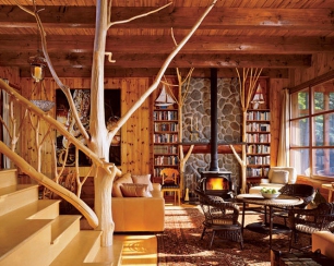 Дизайн деревянного дома внутри