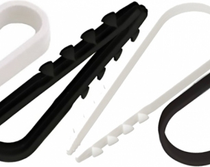 Стяжка и дюбель-хомут для кабеля