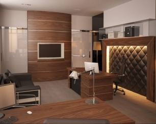 Шпонированные панели в интерьере