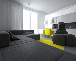 Серый цвет в интерьере