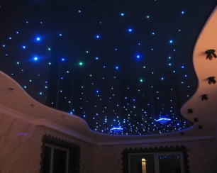Натяжные потолки «Звездное небо»: обзор основных вариантов исполнения