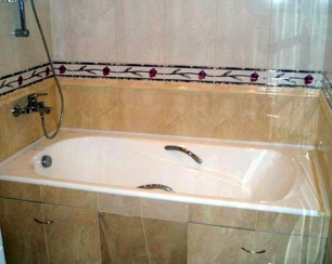 Установка ванны