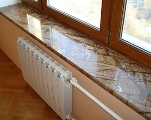 Как установить мраморный подоконник
