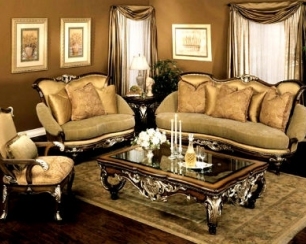 Классика и современность стилей в итальянской гостиной