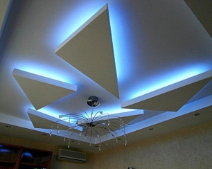 Натяжные потолки с подсветкой