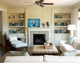 Гостиная с камином