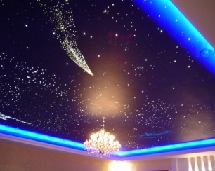 Звездные потолки – изюминка интерьера
