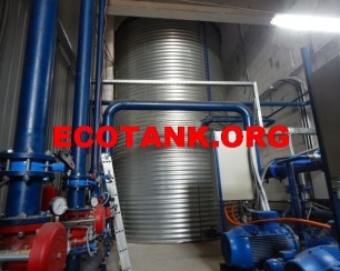 Противопожарный стальной резервуар 100 м3 (кубов)