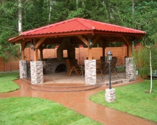 Как самостоятельно изготовить беседку с мангалом