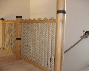 Декоративная отделка интерьера канатами