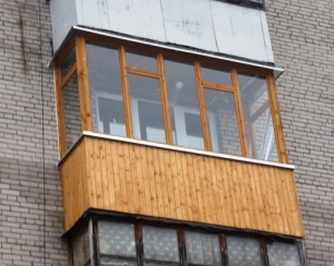 Отделка и утепление лоджии снаружи деревянной вагонкой