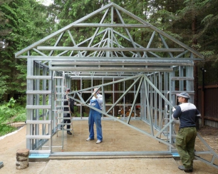 Строительство каркасного гаража своими руками