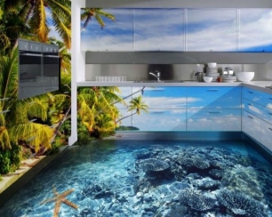 Наливные 3D полы: монтаж и места применения